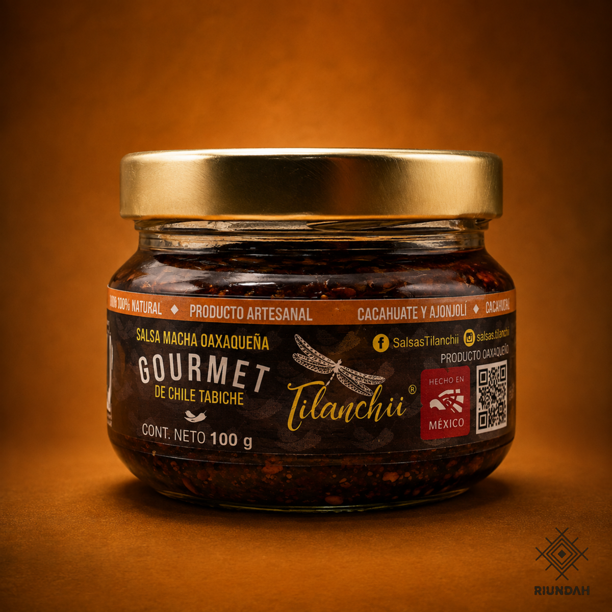 Salsa macha cacahuate y ajonjolí 100g.