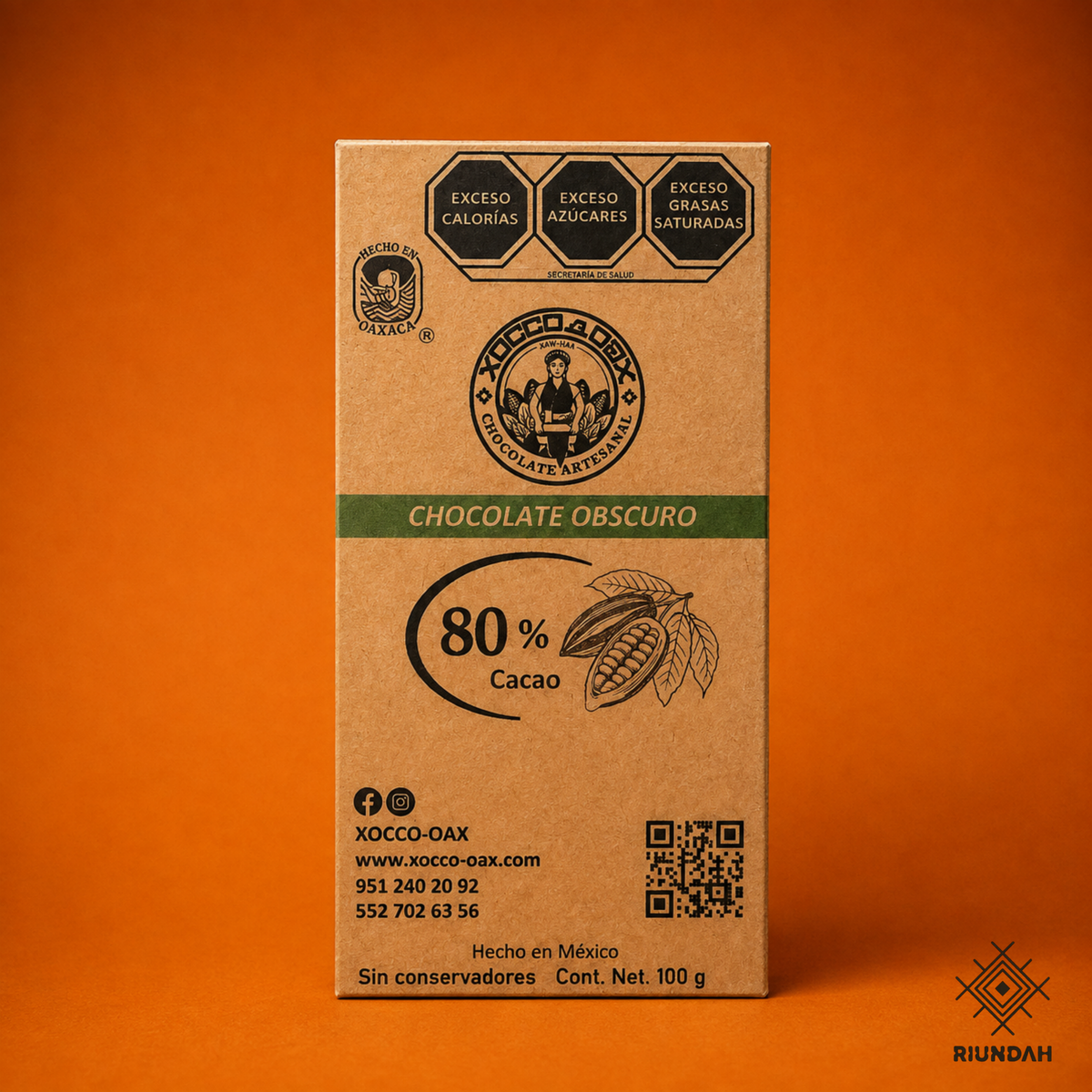 Tablilla de chocolate 80% cacao
