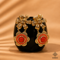 Aretes de filigrana color naranja