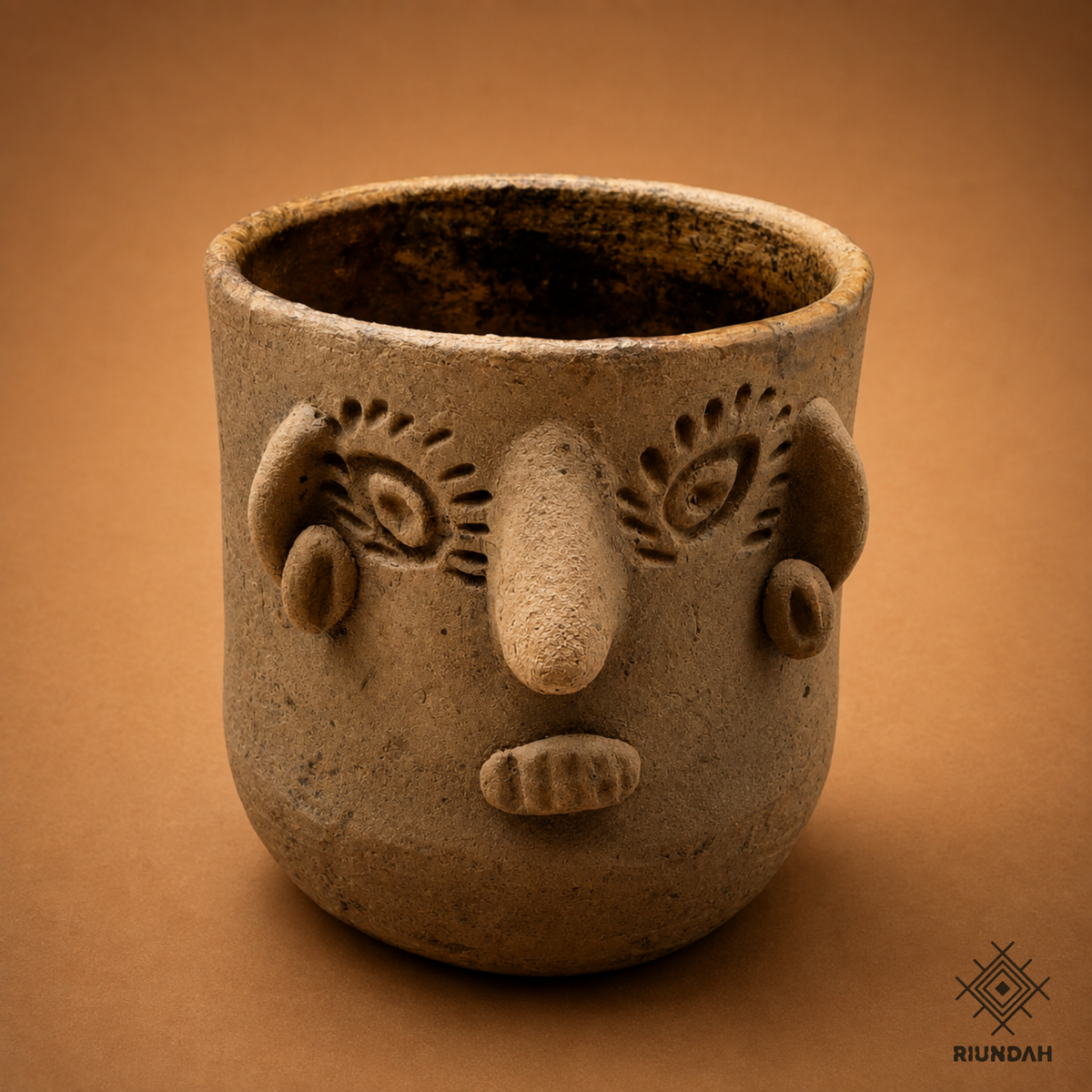Taza Ojos diseño Flor Gris