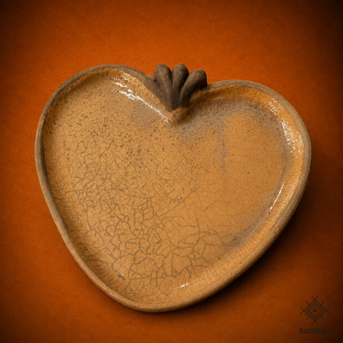 Plato Corazón Mediano Barro Atzompa