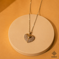 Collar corazón con brillos