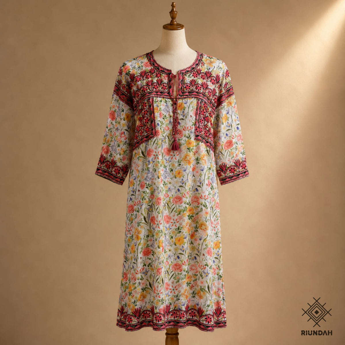 Vestido Tlahui de Flores color Rosa