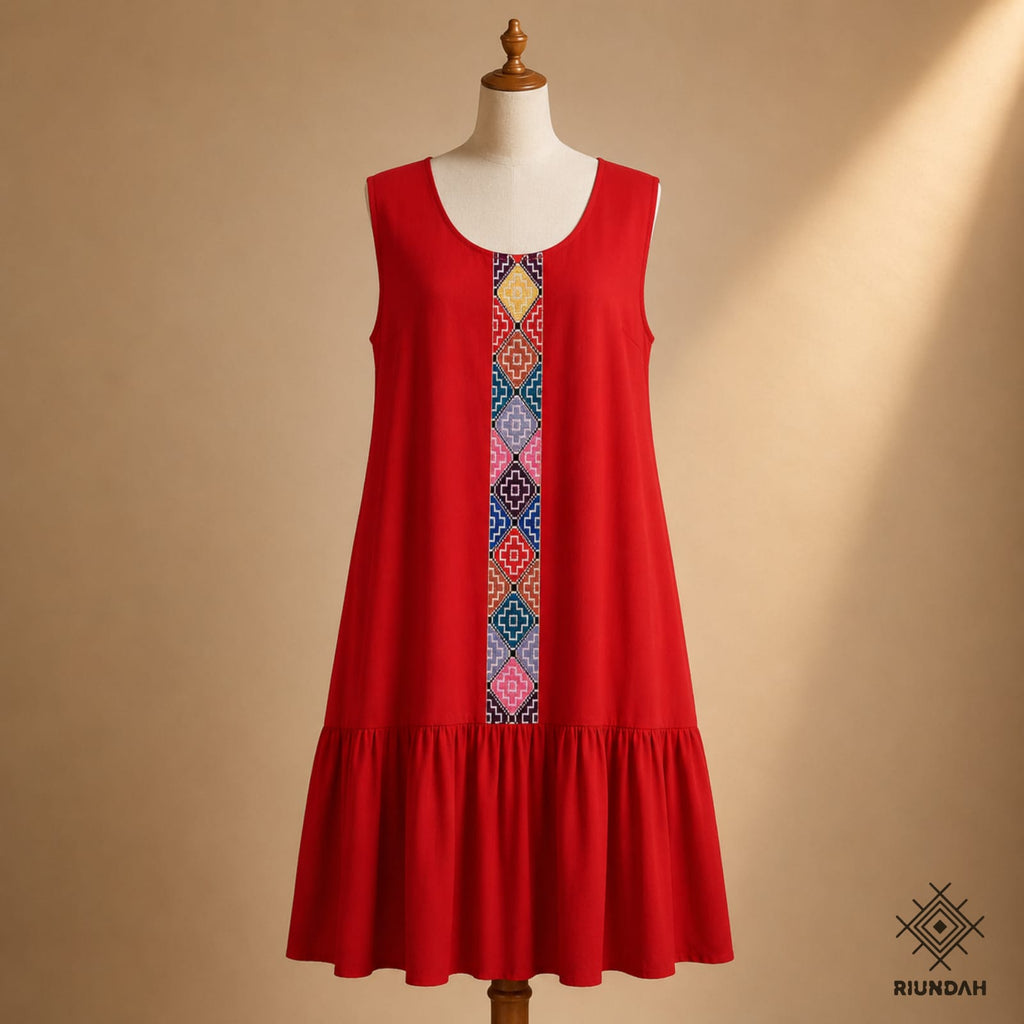 Vestidos en línea A con bordado