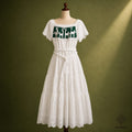 Vestido Blanco bordado de Tijaltepec