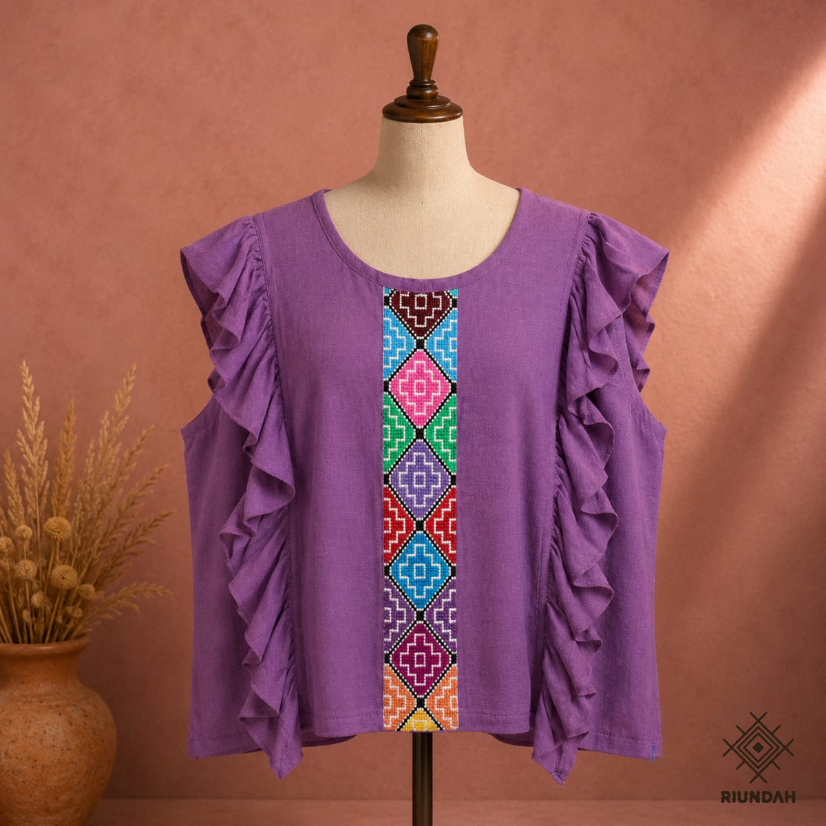 Blusas de Lino Rosa y Lila