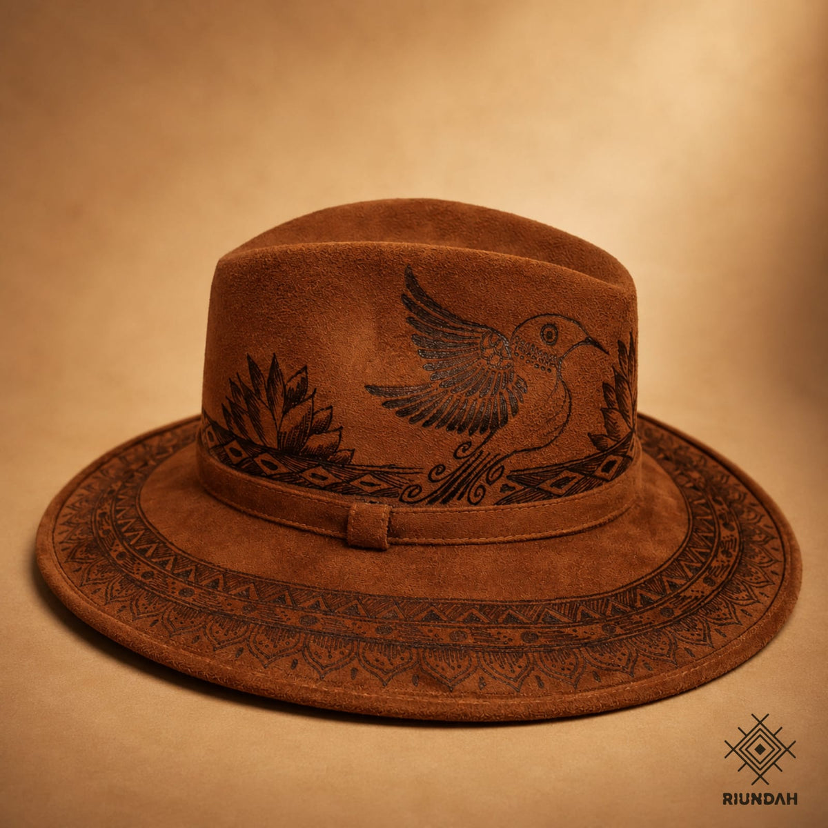 Sombrero de Gamuza Color Café