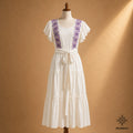 Vestido color Hueso Bordado Grecas