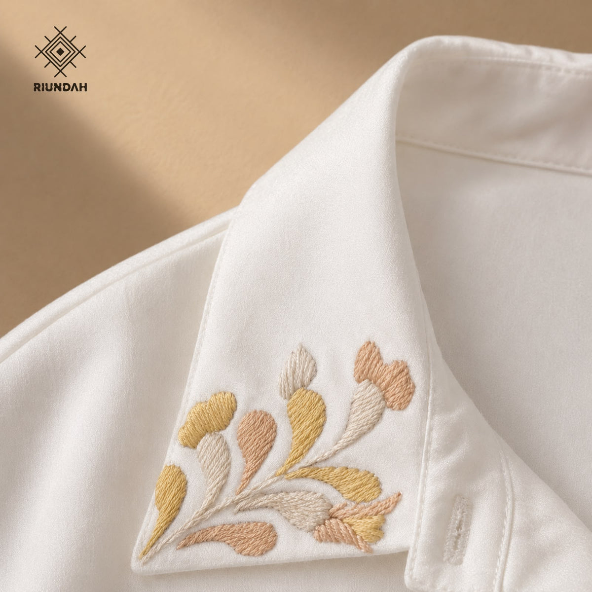 Blusa de Tela Tipo Seda Color Blanco
