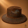 Sombrero Gamuza Café Obscuro