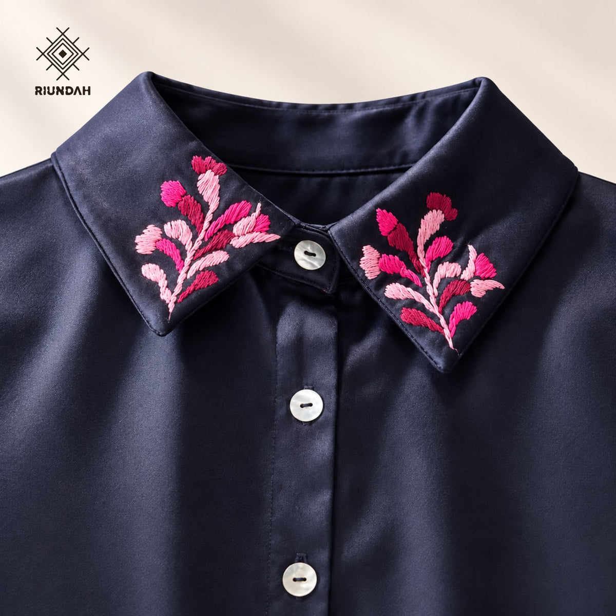 Blusa de Satin suave  Color Azul