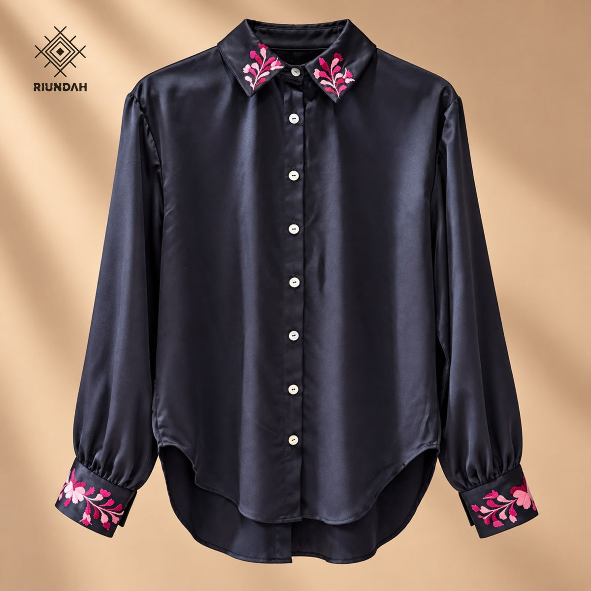 Blusa de Satin suave  Color Azul