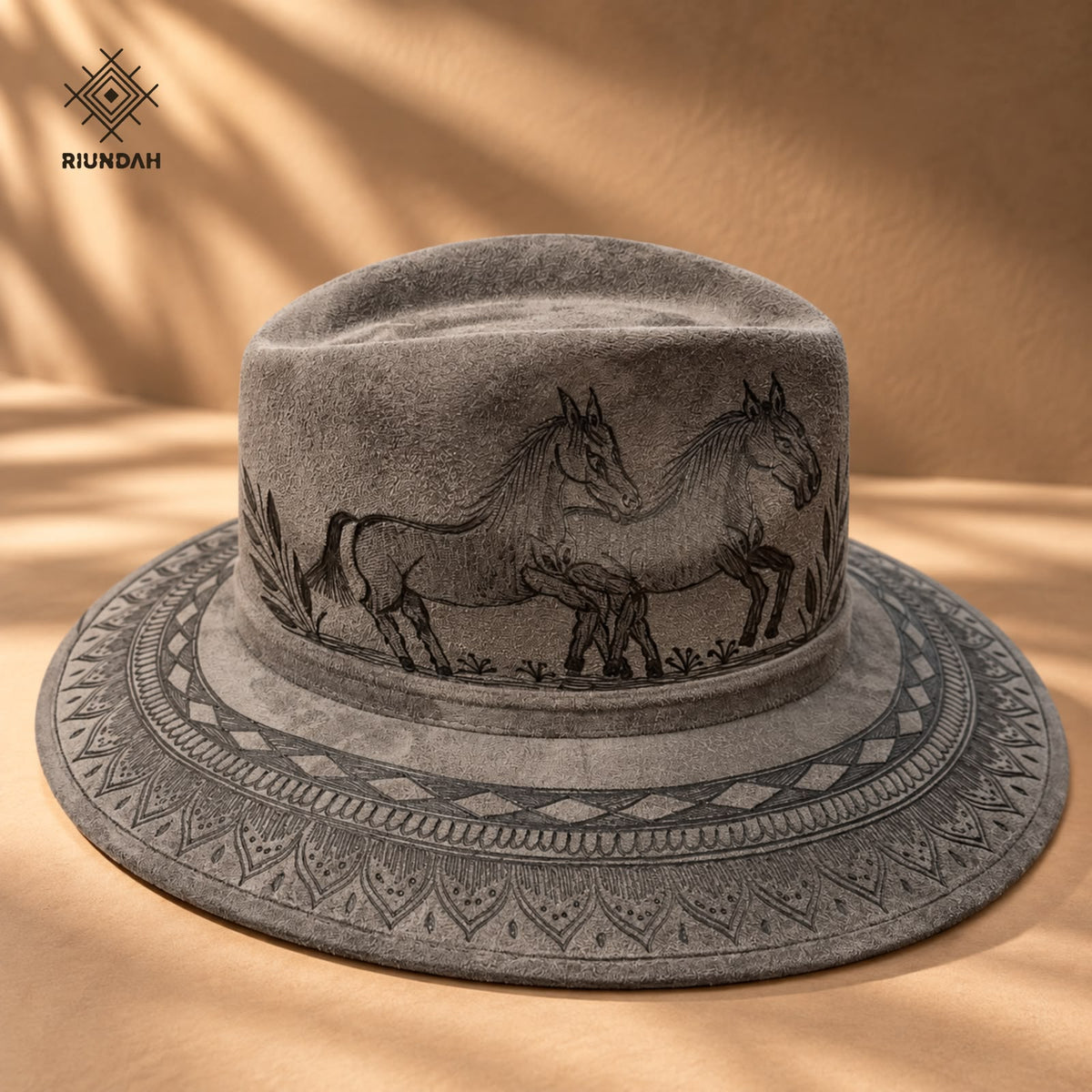 Sombrero de Gamuza Color Gris