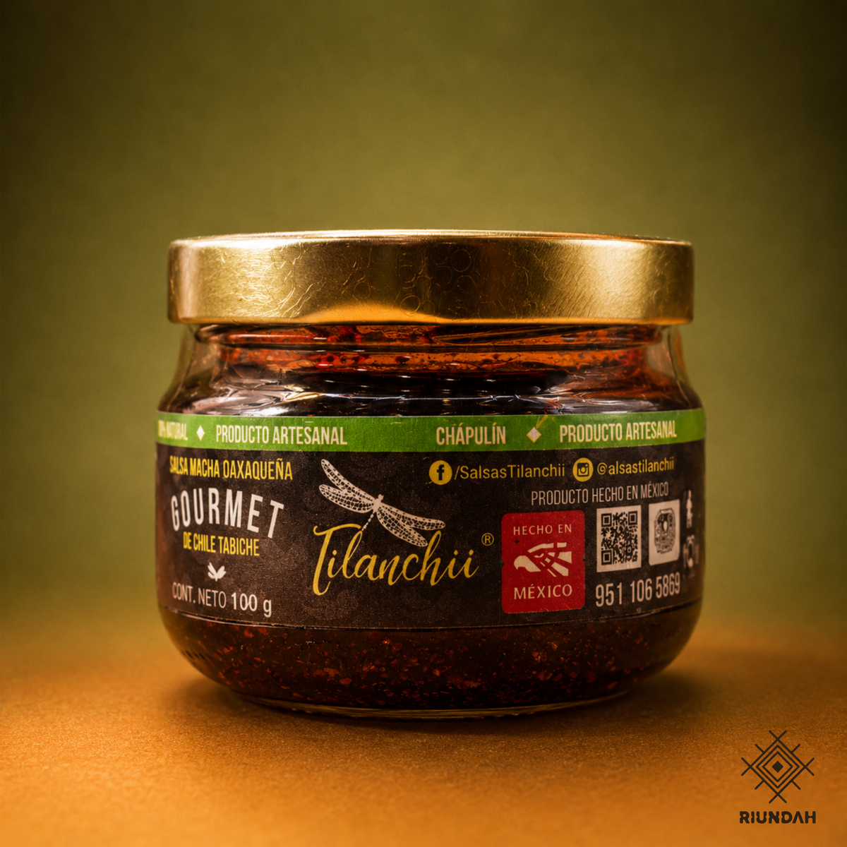 Salsa macha chapulín 20 gramos.