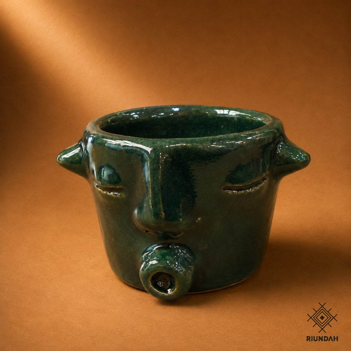 Vaso mezcalero verde