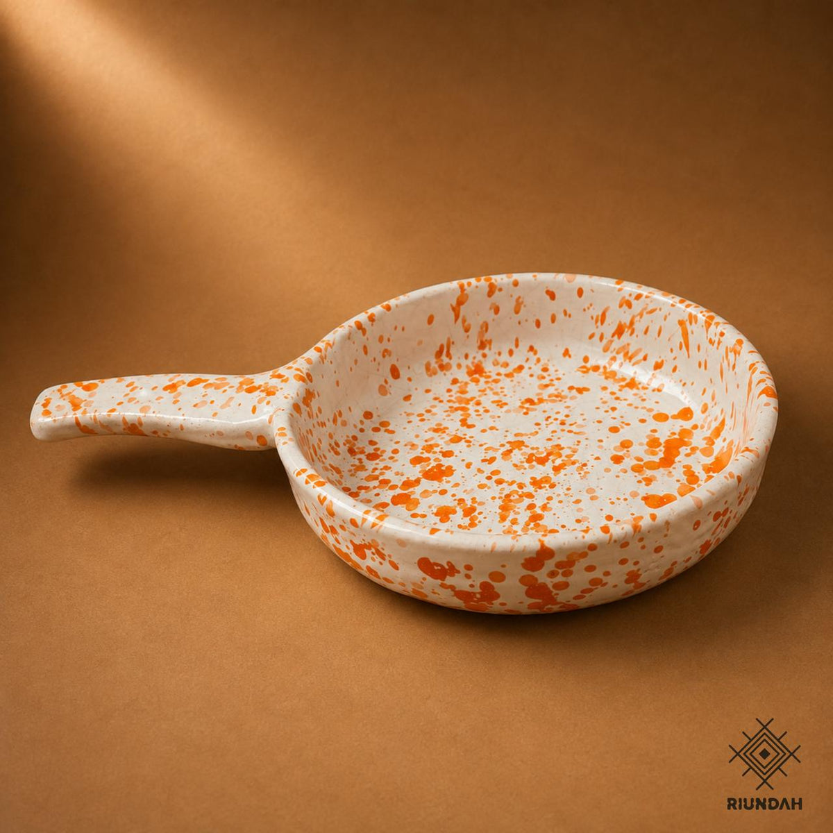 Plato Naranja Pinto de Barro
